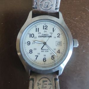 Timex Expedition Watch with Leather Wristband